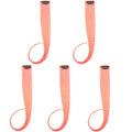 18 Inches 5 Pcs Colored Party Highlights Straight Hair Clip in Human Hair Extensions in Multiple Colors (coral Pink)