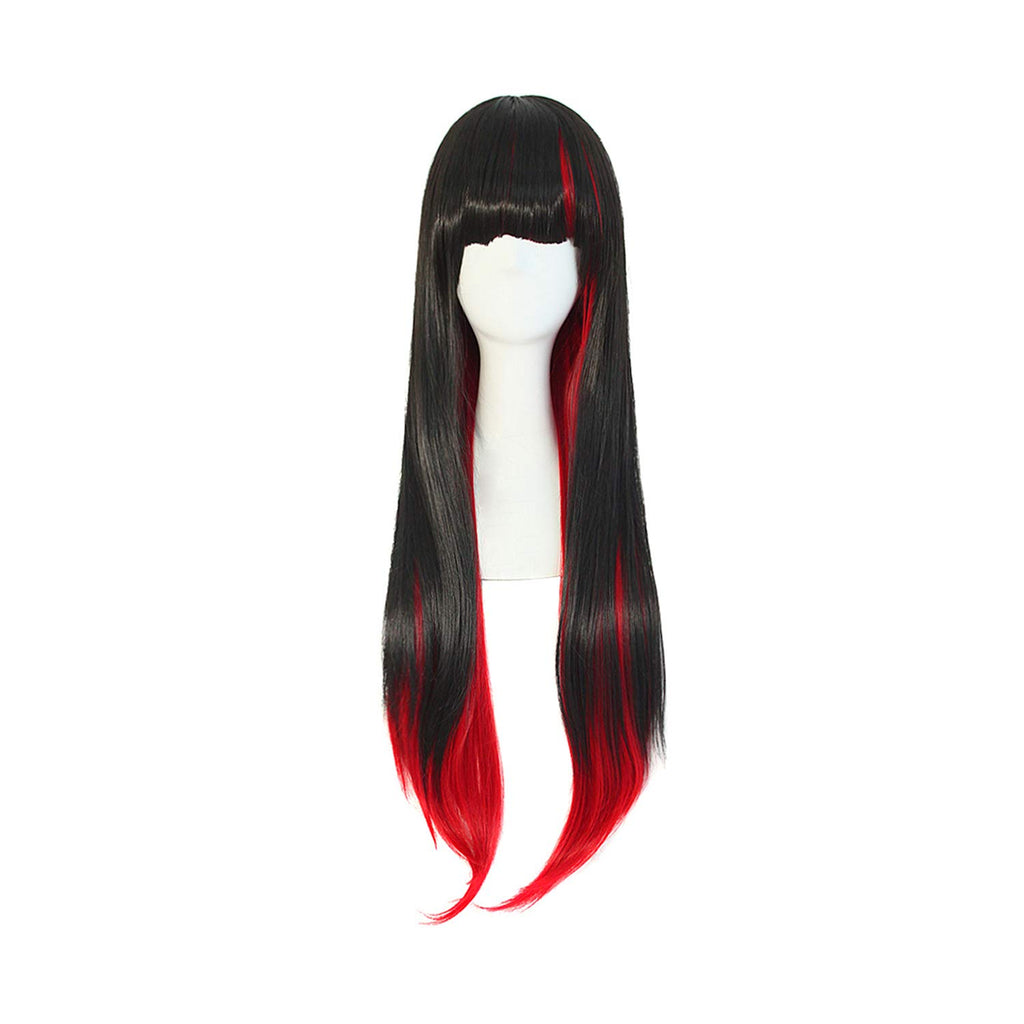 Harajuku Style Mixed Black/Red Long Straight Cosplay Wig