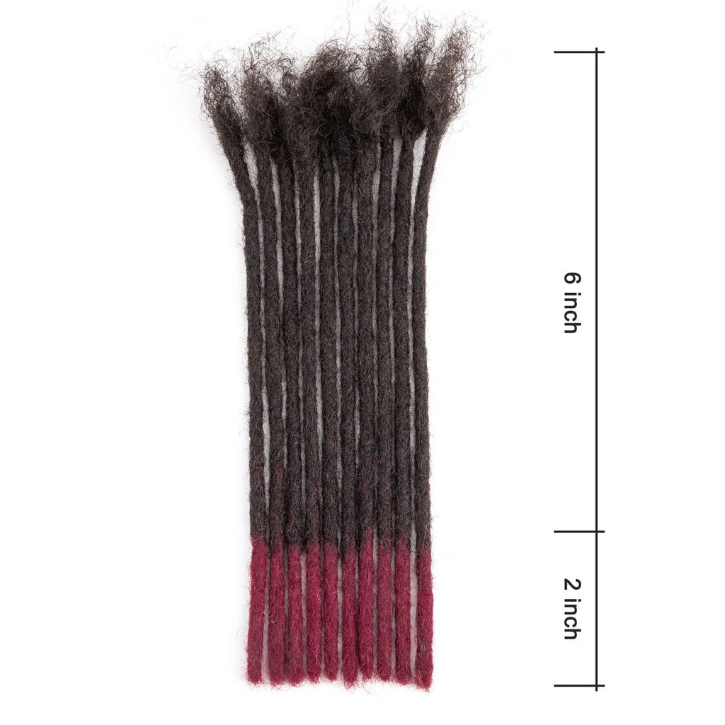 0.6cm Thickness 8 Inch 30 Strands  Color Tips  Color 100% Real Human Hair Dreadlock Extensions for Man/Women Full Head Handmade Permanent loc Extensions Bundles Can Be Dyed Bleached