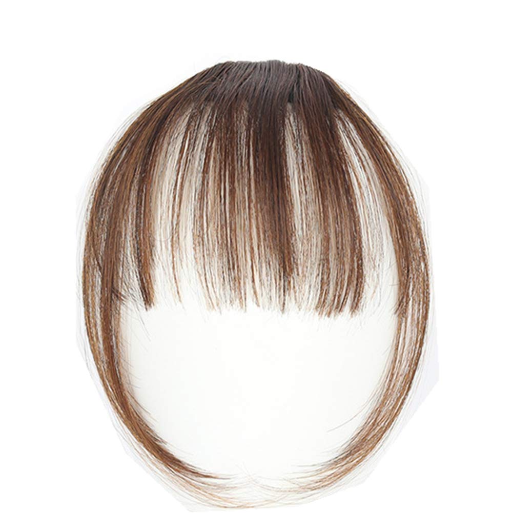 Natural Synthetic Hair Flat Bangs/Fringe Mini Hair Bangs Fashion one Clip-in Hair Extension(Light Brown)