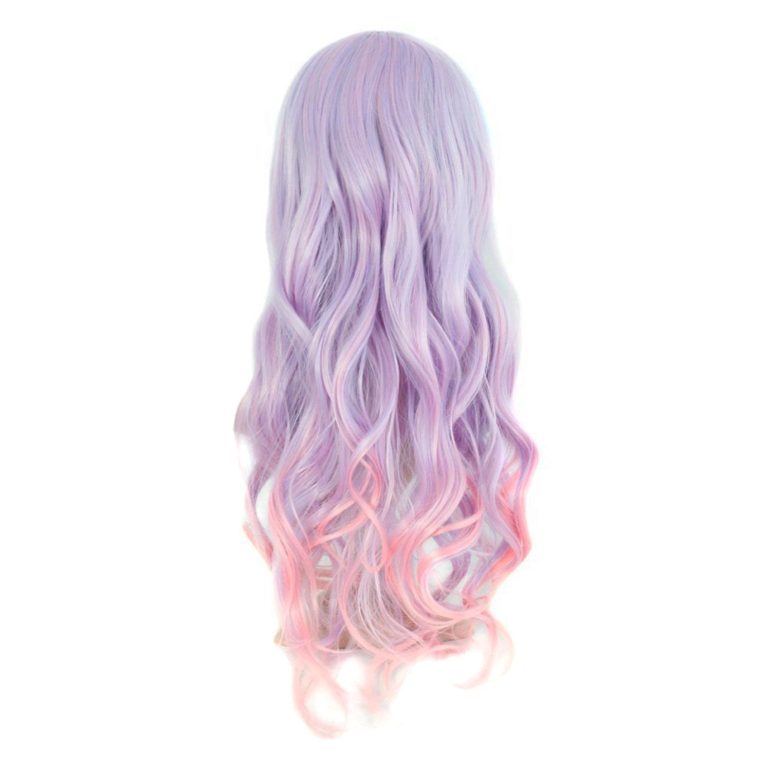 Beautiful Long Wavy Harajuku Style Cosplay Wig (Light Blue/Light Purple/Pink)