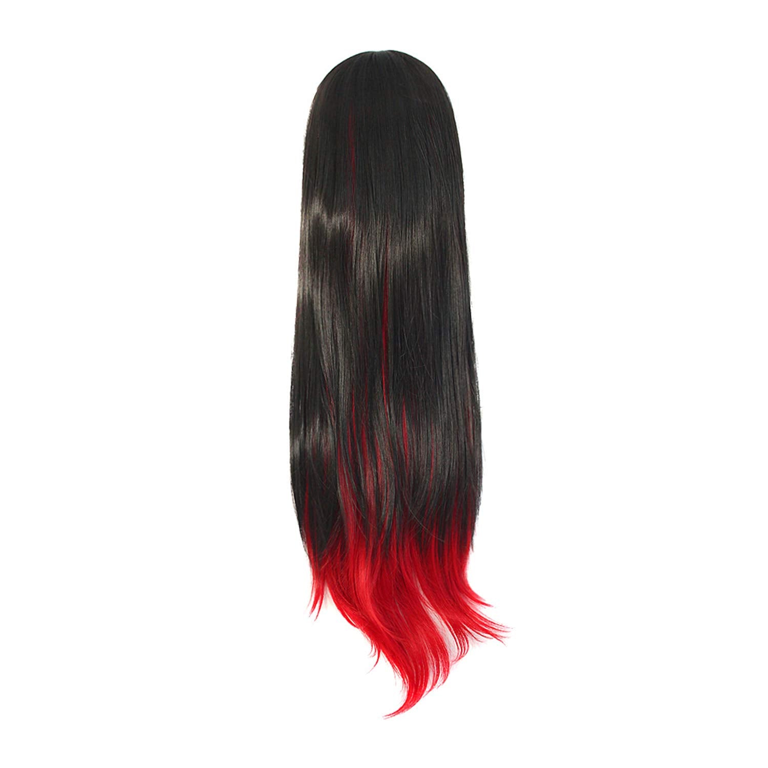 Harajuku Style Mixed Black/Red Long Straight Cosplay Wig