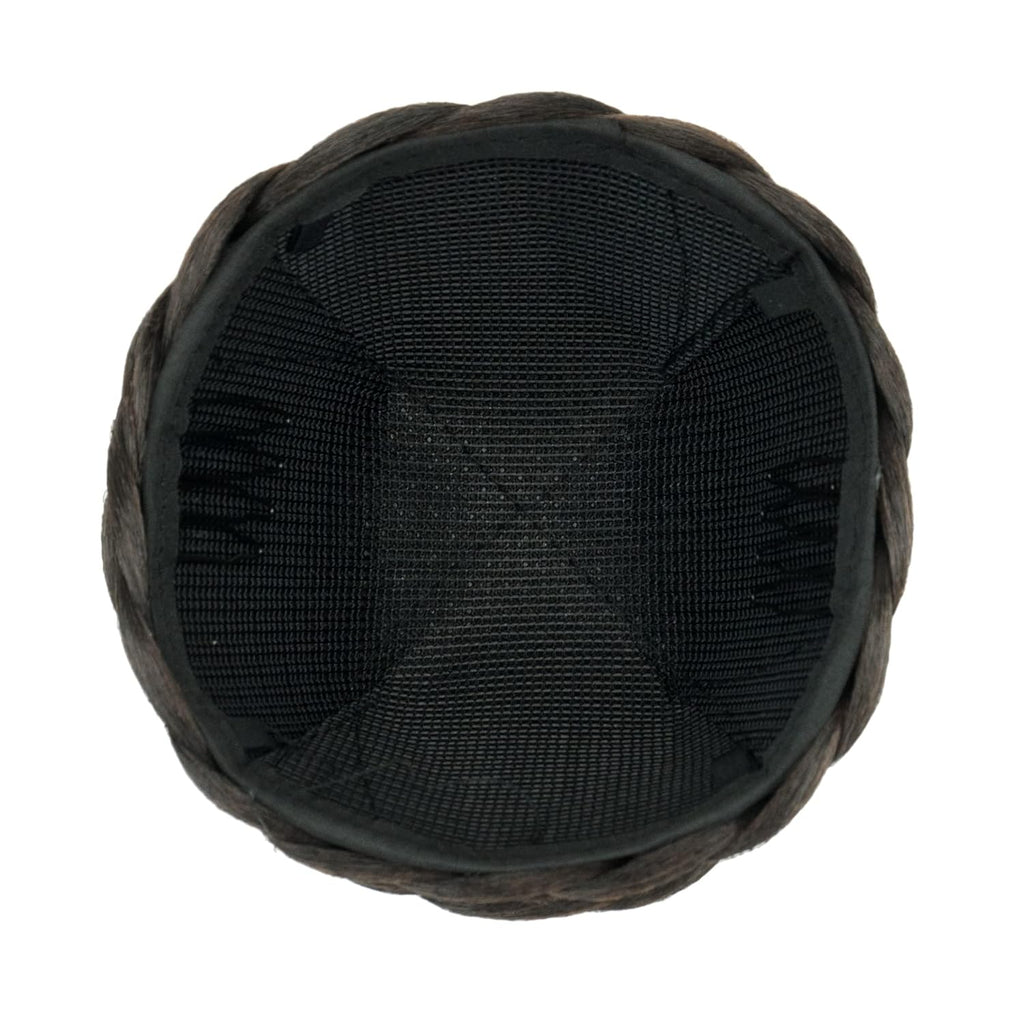 Small Size Braided Chignon Dancer Hair Cover Donut Hairpieces Scrunchies Hair Bun Wig Updo Wedding Party for Women (M5 Chocolate Brown)