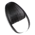 Clip in Bangs 100% Human Hair Clip in bangs Hair Extensions Fake Bangs Wispy Bangs Hair Clip Fringe With Temples Hairpieces Curved Air Bangs For Daily Wear (Natural Black, Wispy Bangs)