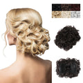 Combs Messy Bun Hair Piece Curly Dish Hair Buns Extension Thick Chignon Hairpiece Clip in Ponytail Scrunchies Hair Pieces for Women (Dark Brown -#98)