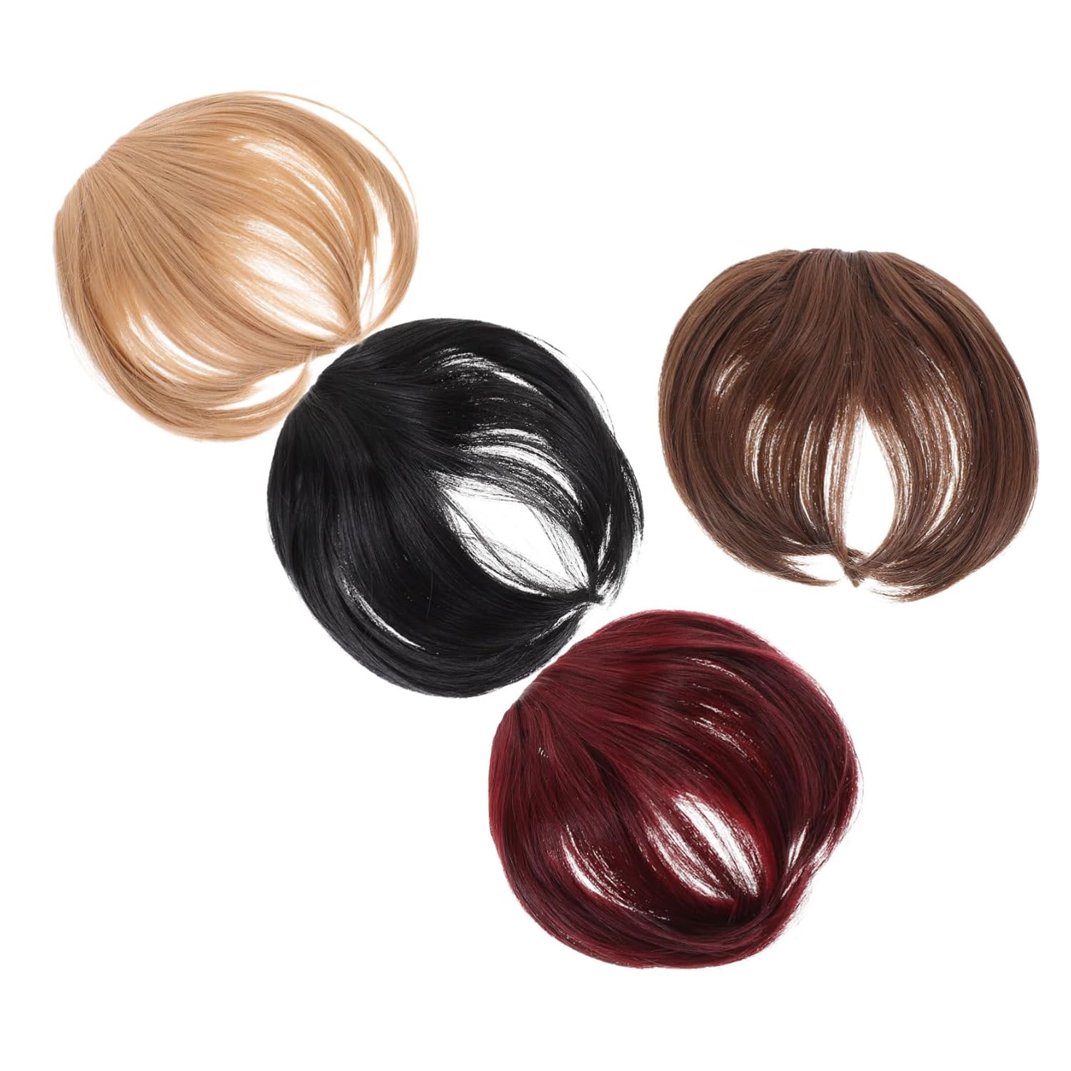 Clip in Bangs for Women 4 Pack Versatile Fake Bangs Wig Hair Fringe Natural Hair Accessories Hairpiece
