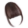 Clip in Bangs 100% Human Hair Clip in bangs Hair Extensions Fake Bangs Wispy Bangs Hair Clip Fringe With Temples Hairpieces Curved Air Bangs For Daily Wear (Medium Brown, Wispy Bangs)