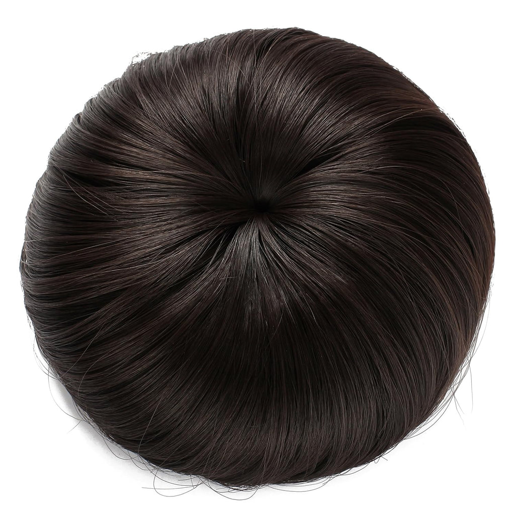 Synthetic Fiber Hair Extension Chignon Donut Bun Wig Hairpiece (4# - Dark Brown)
