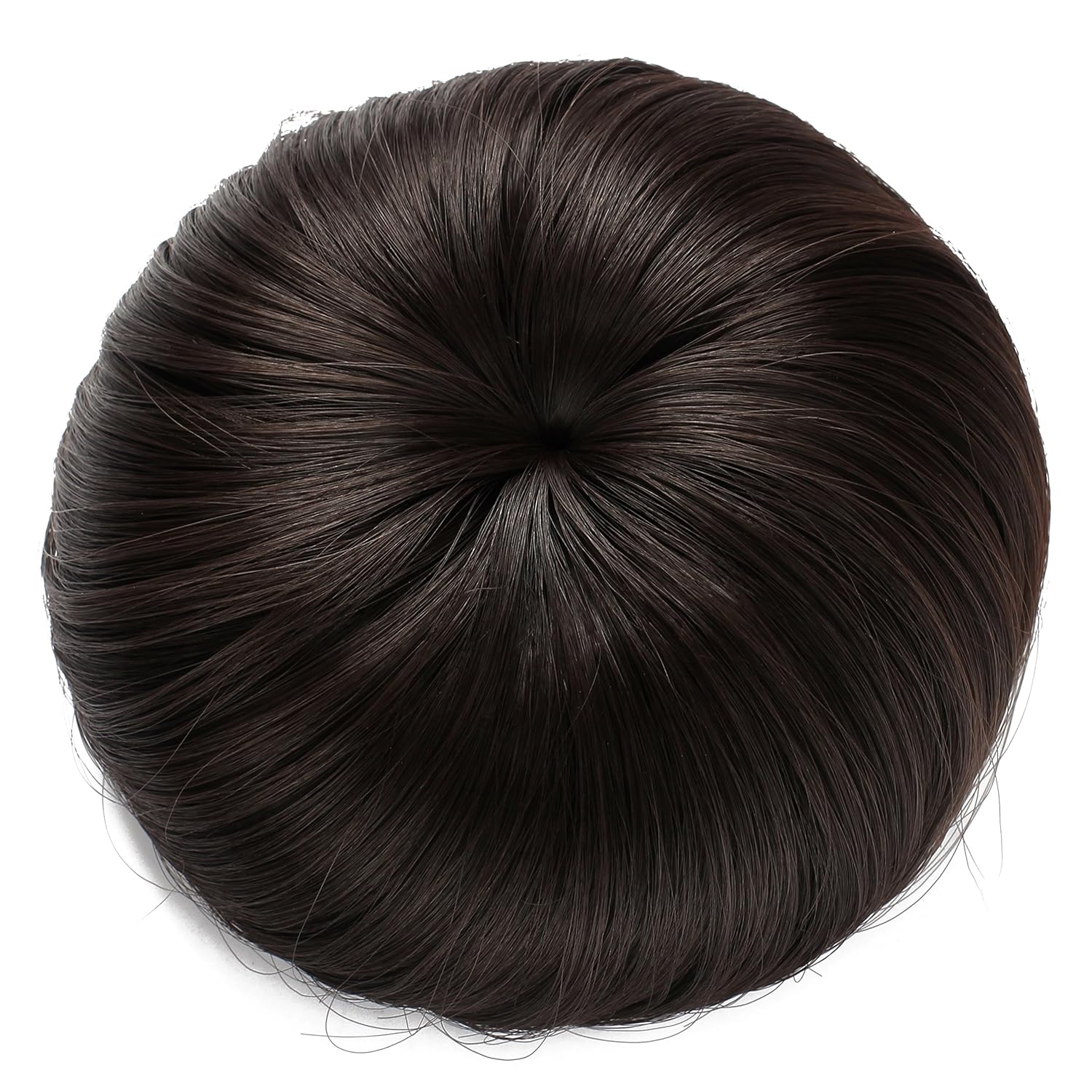 Synthetic Fiber Hair Extension Chignon Donut Bun Wig Hairpiece (4# - Dark Brown)